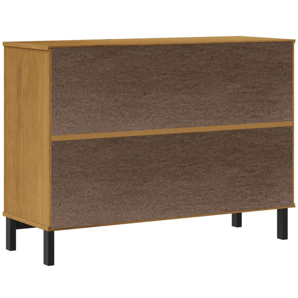 vidaXL Flam 2 Door 2 Drawer Single Shelf Solid Pine Wood Sideboard Image 7