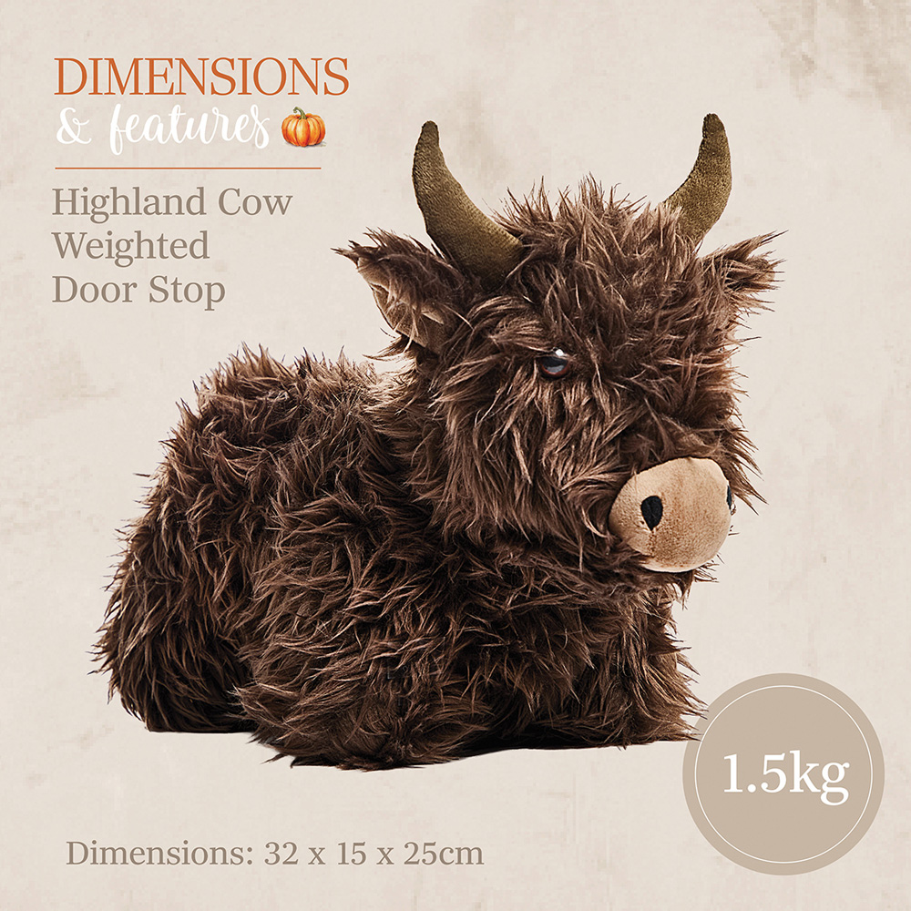 Benross Anika Highland Cow Doorstop Image 6