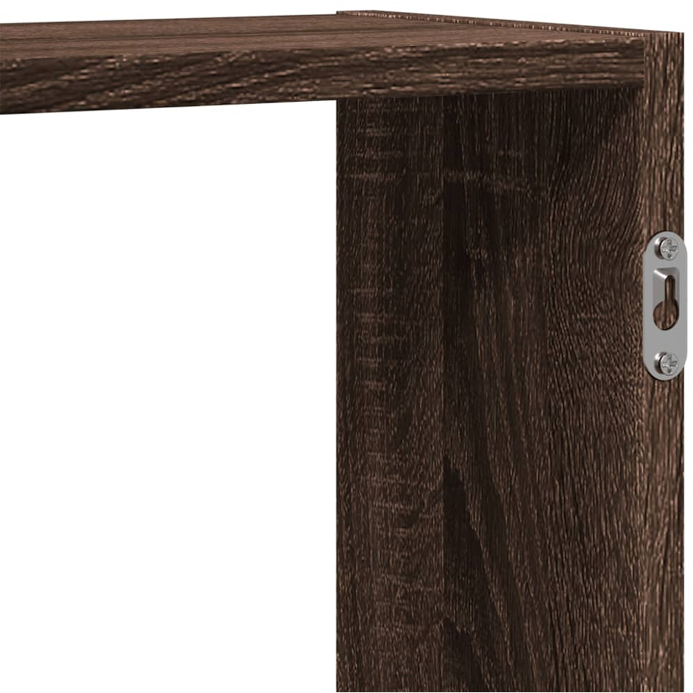 vidaXL 159 x 18 x 65cm Brown Oak Wall Shelf Image 7