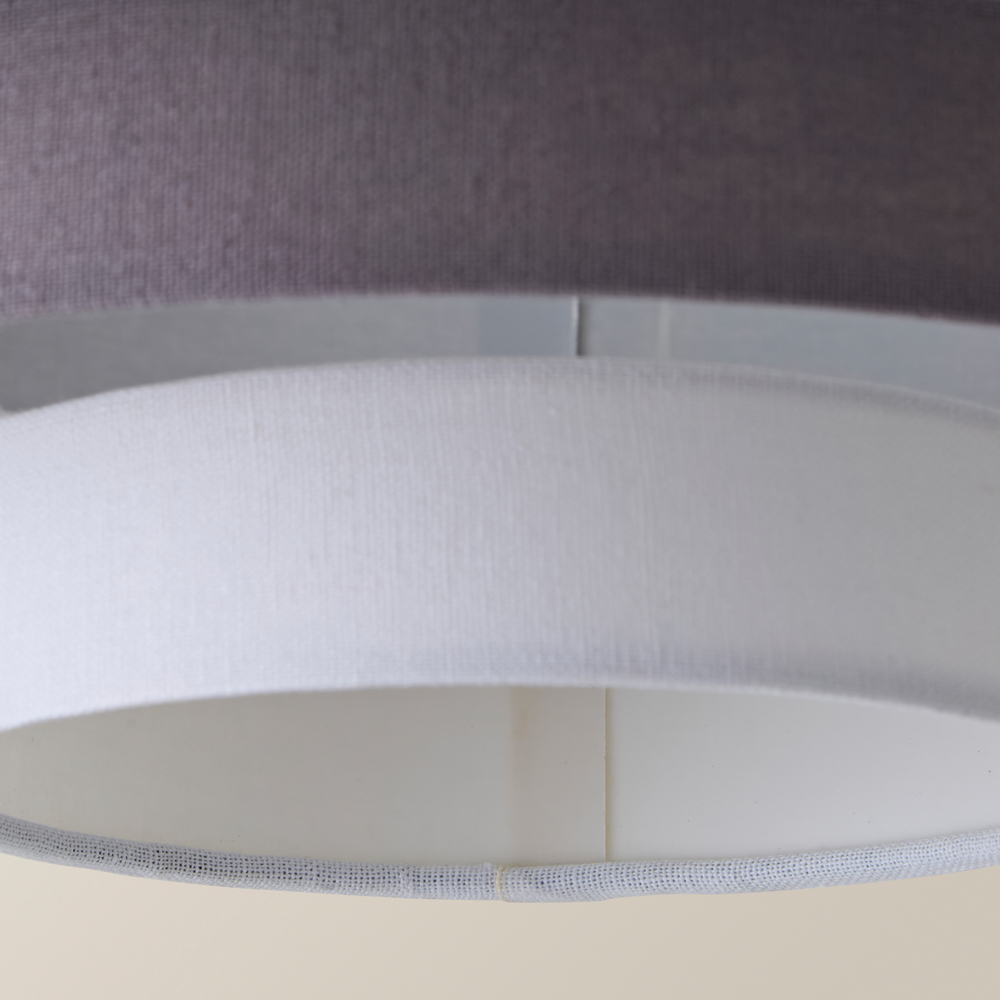 ValueLights Hampshire 5-Tier 3 Tone Grey Fabric Ceiling Pendant Lamp Shade Image 3