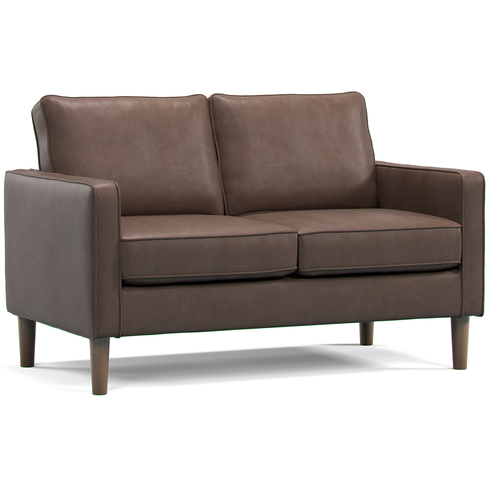 Bexhill 4 Seater Brown Faux Leather Sofa Suite Image 3