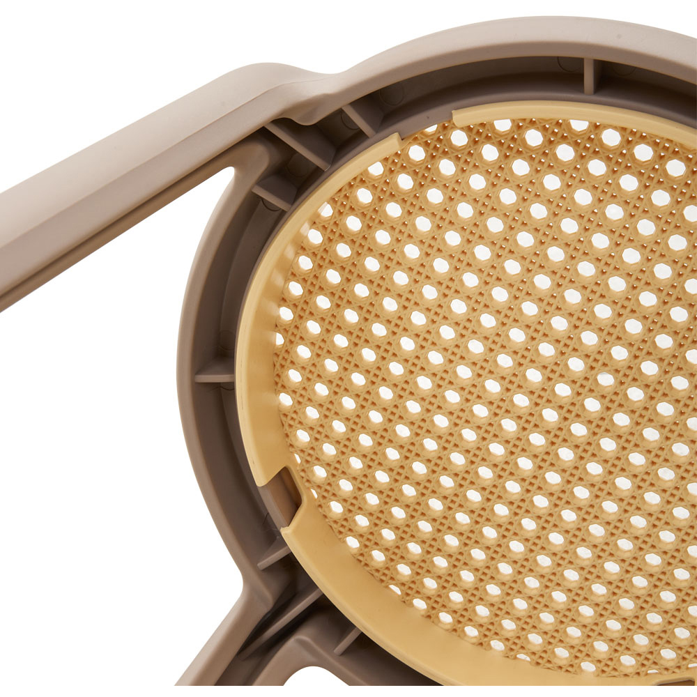 Living and Home Beige Plastic Backless Stacking Stool 6 Pack Image 4