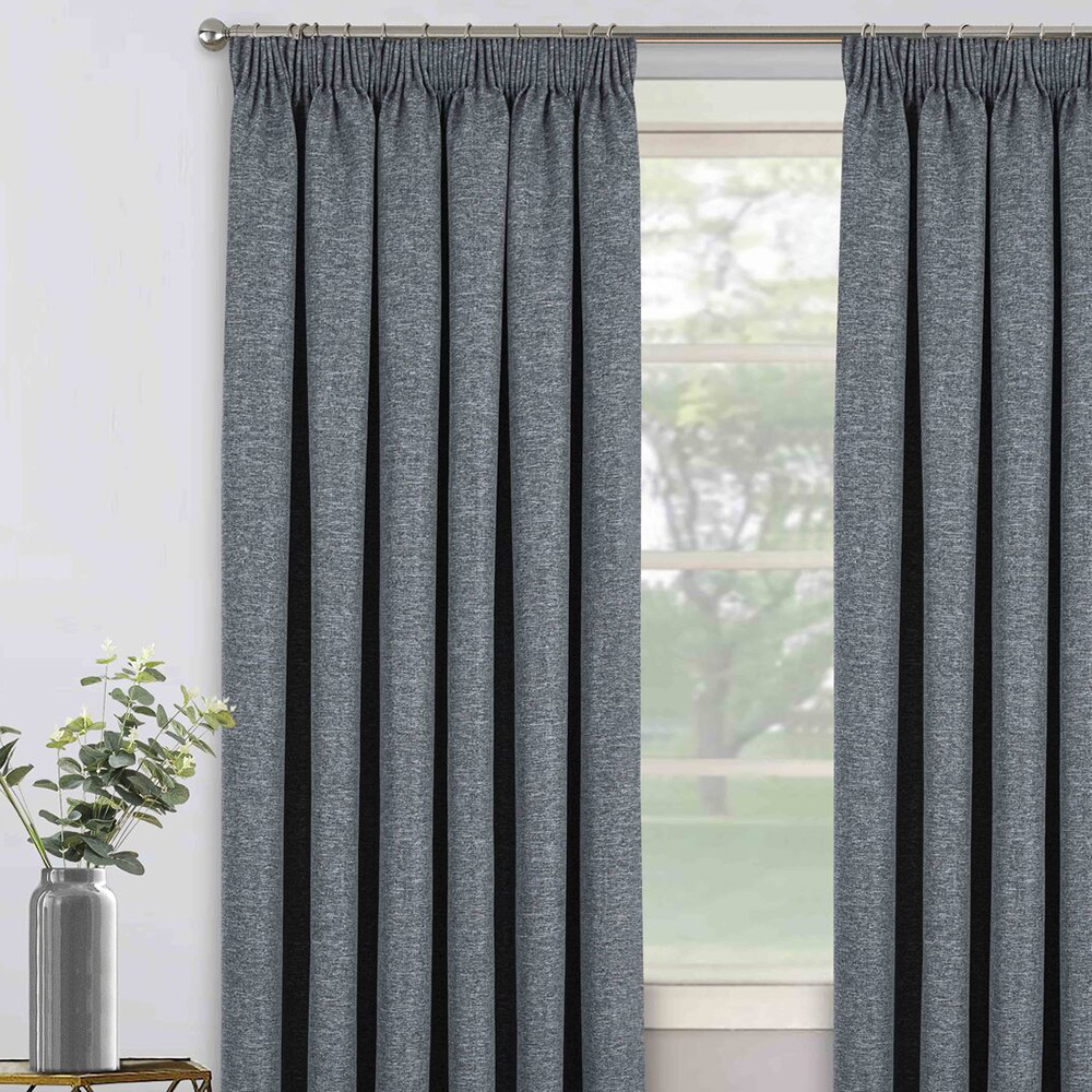 Divante Dusk Blackout Thermal Curtains - Charcoal / 229cm Image 5