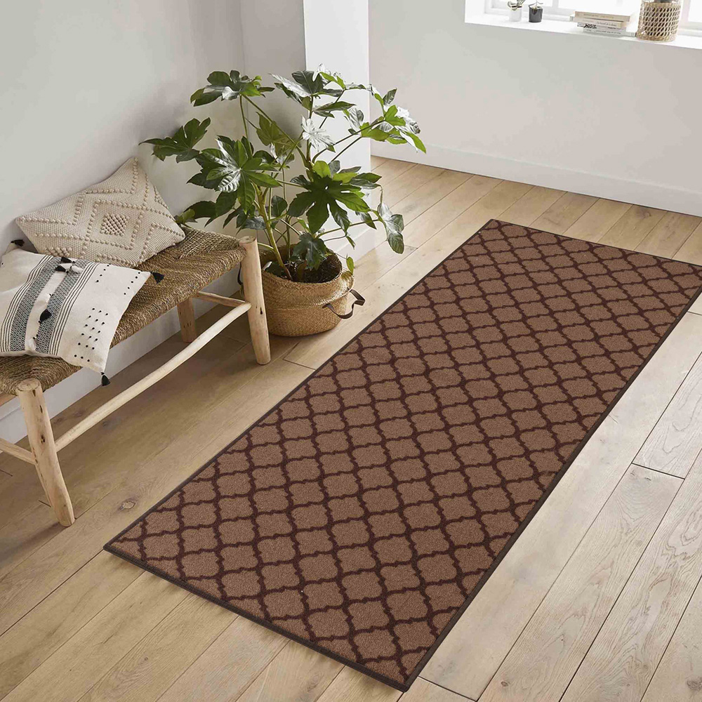 Desire Rugs Havana Beige Trellis Anti Slip Door Mat 120 x 67cm Image 4