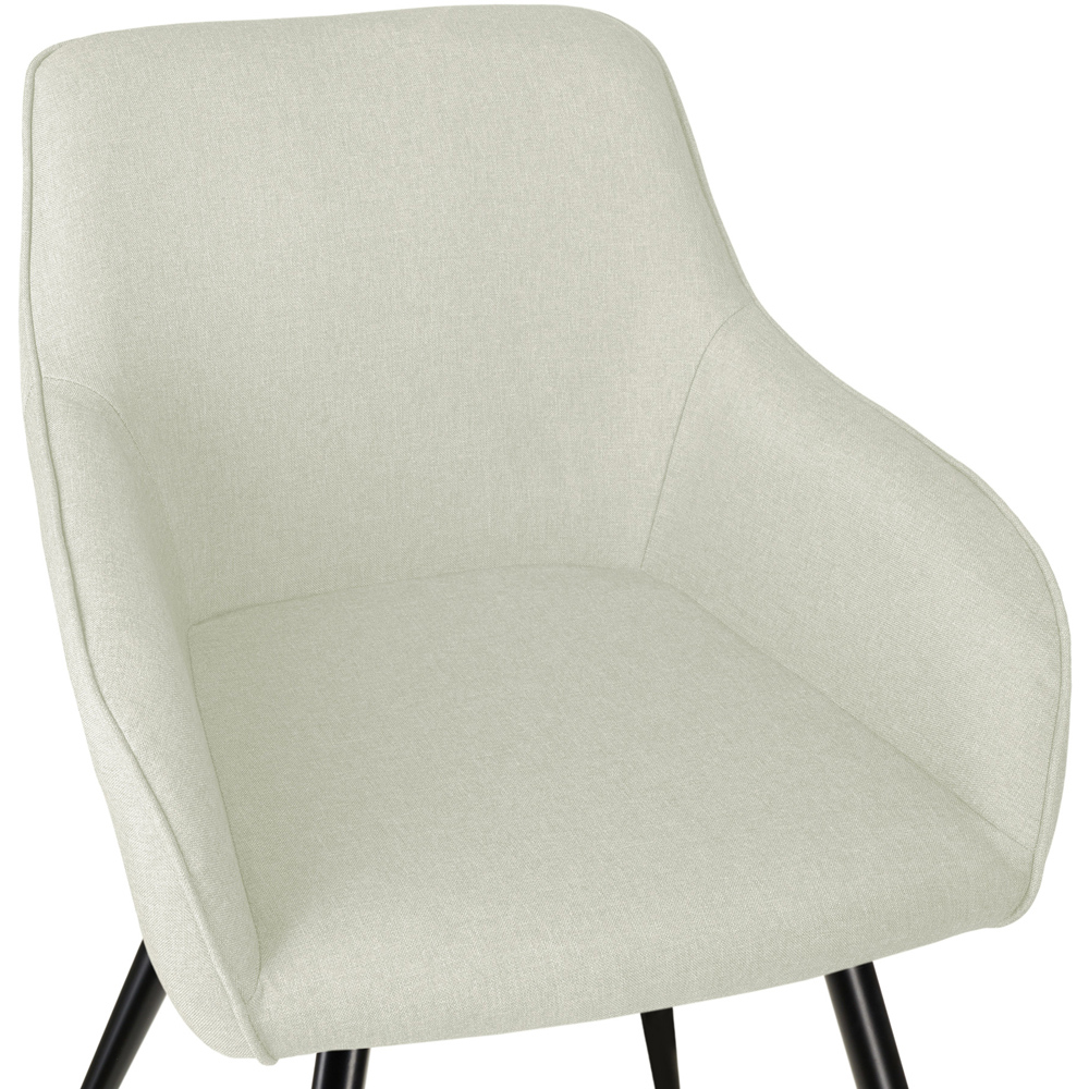 Tectake Marilyn Cream and Black Padded Chair Image 6