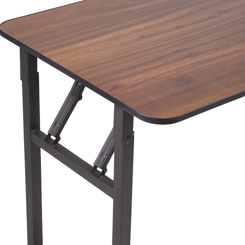 Living and Home 2 Seater Walnut Foldable Dining Table with Adjustable Feet Image 5