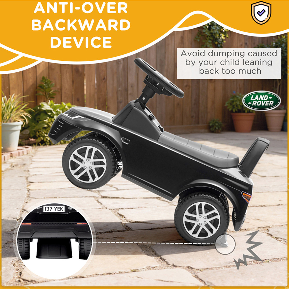 Tommy Toys Toddler Black Licensed Land Rover Ride On Car Image 6