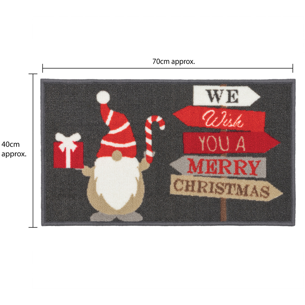 JVL Premium Christmas Gonk Nylon Pile Non Slip Indoor Mat 40 x 70cm Image 8