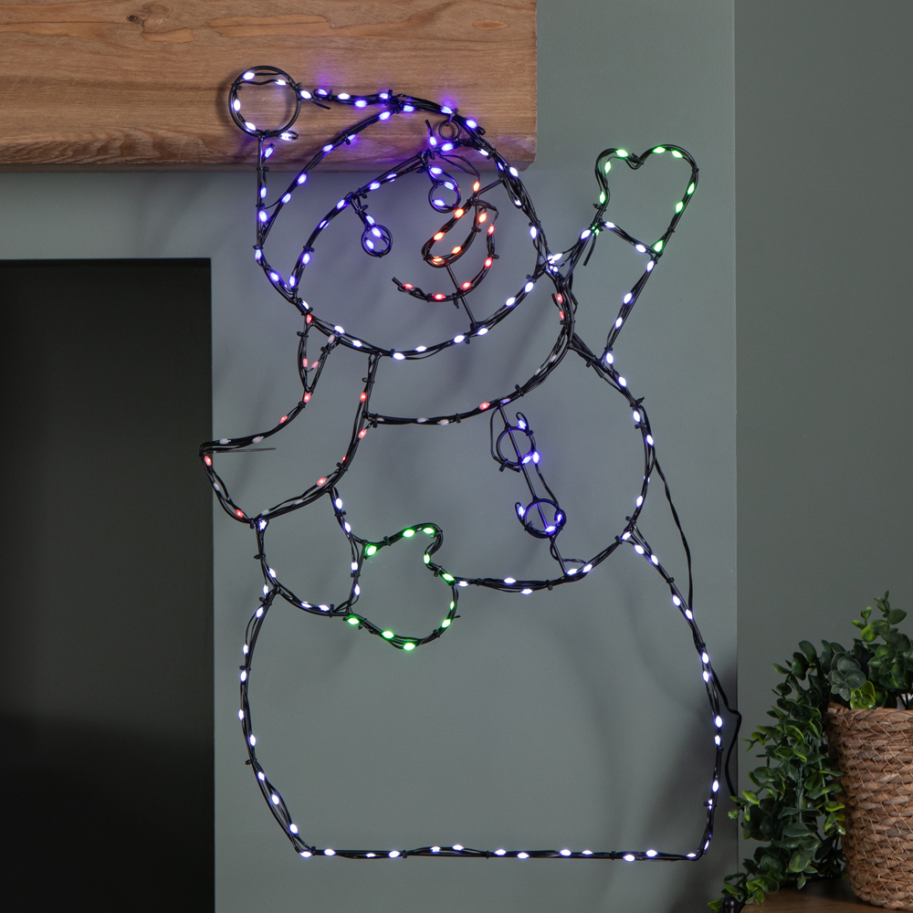 Samuel Alexander Multicolour LED FlexiBrights Light Up Christmas Snowman Decoration Image 8