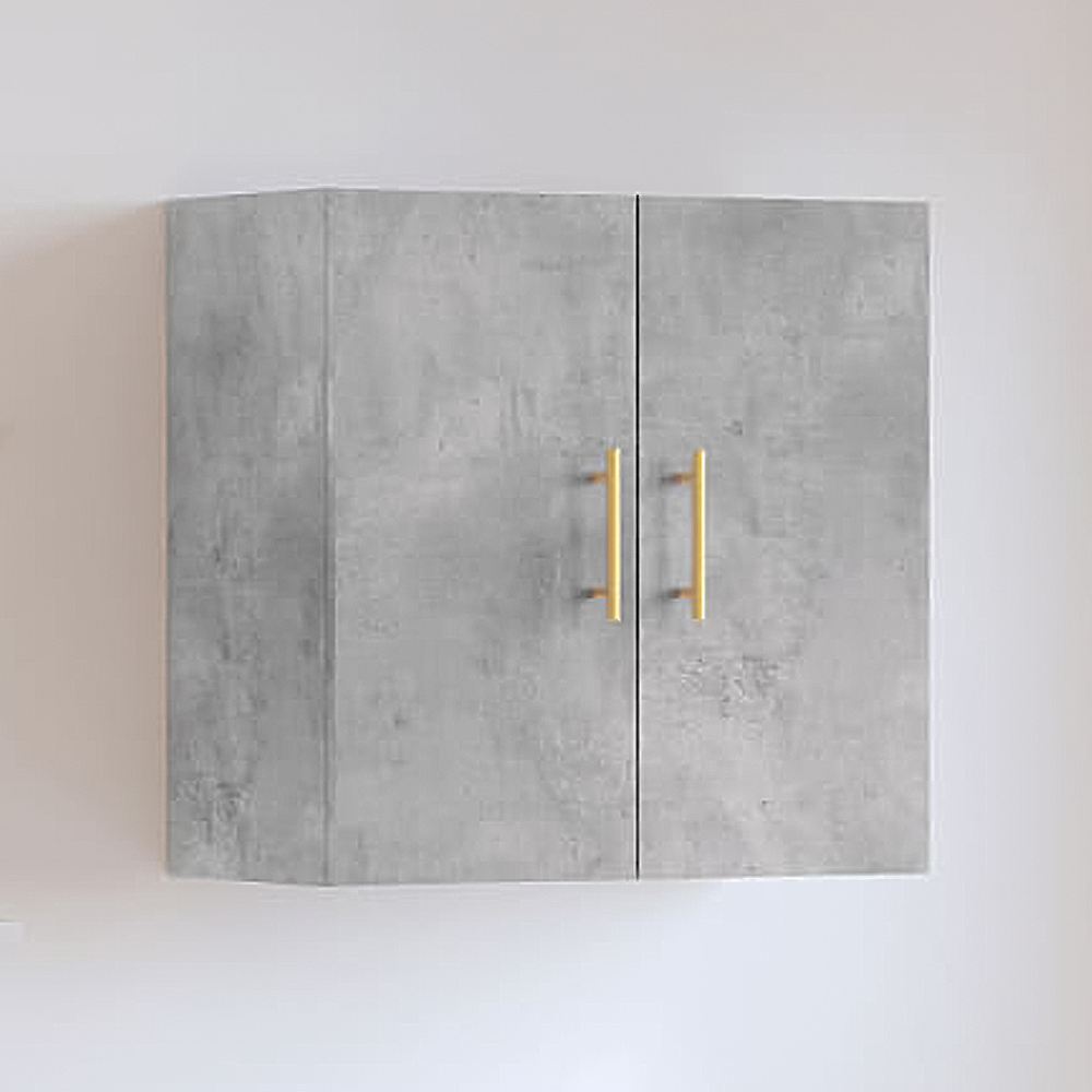 vidaXL 2 Door Concrete Grey Wall Cabinet Image 1