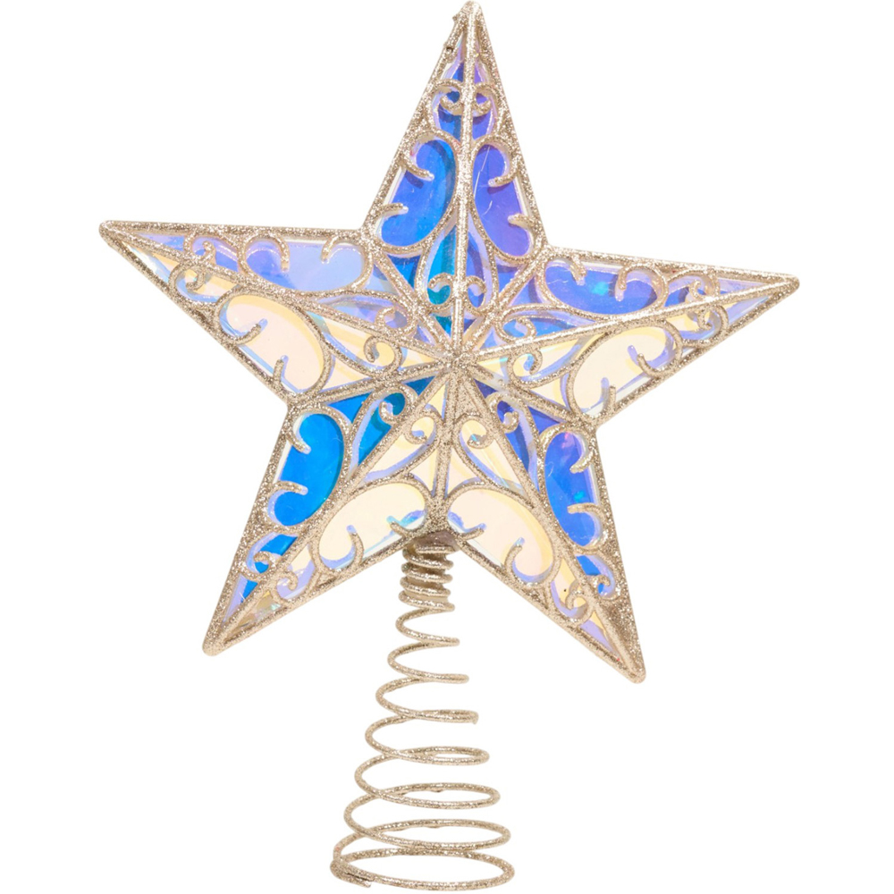 Iridescent Star Christmas Tree Topper Image 1