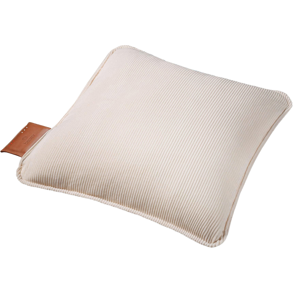 Beurer HK77 Cream Cordless Heated Cushion 38.4 x 38.4cm Image 1