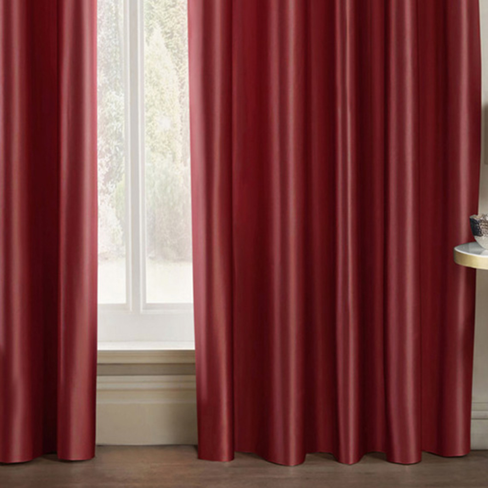 Intimates Renatta Wine Eyelet Curtains 168 x 183cm Image 2