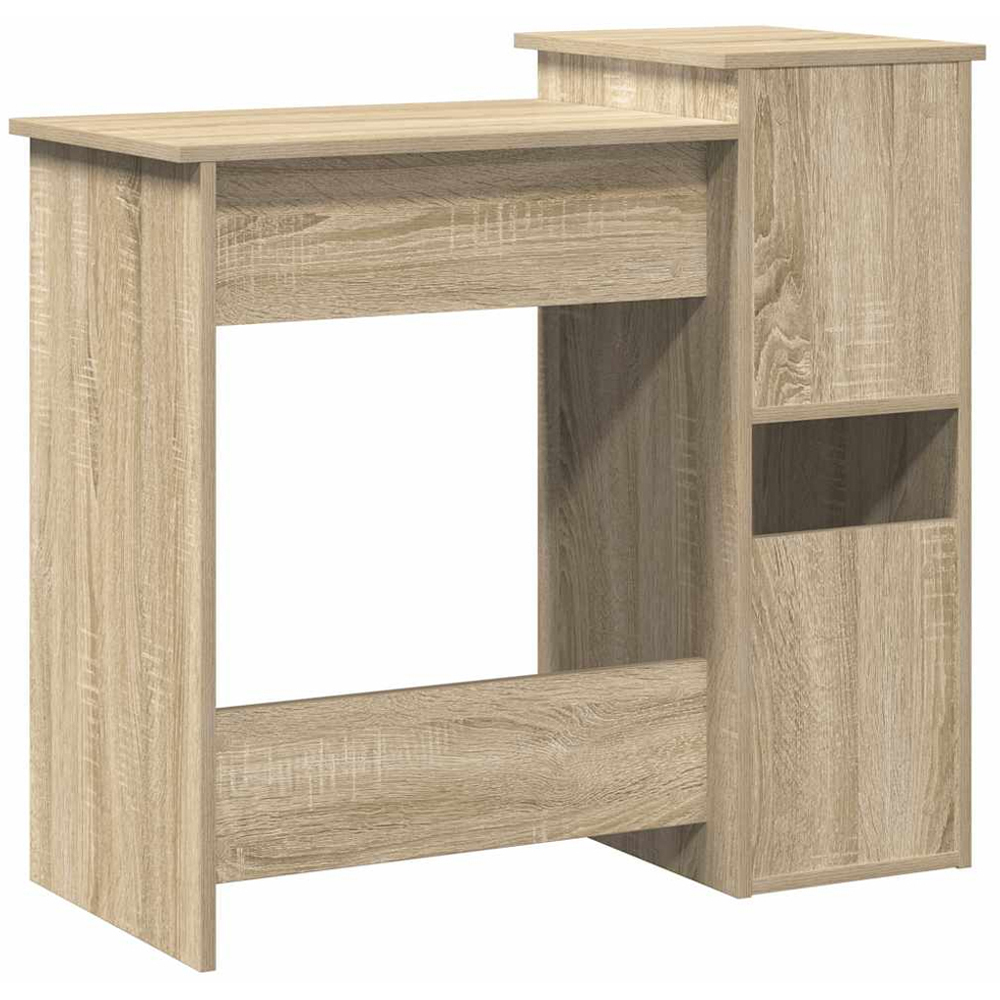 vidaXL 2 Shelf Computer Desk with Keyboard Tray Sonoma Oak Image 6