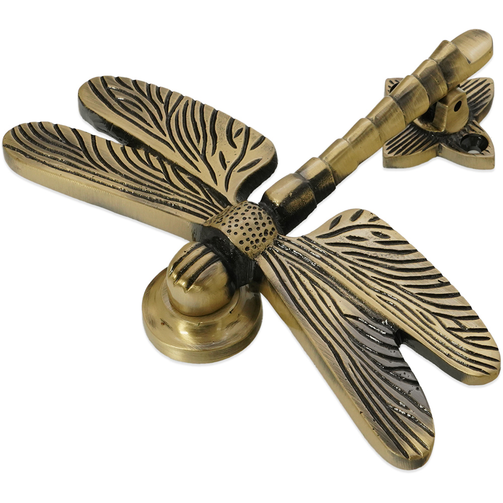 Spira Brass Antique Brass Dragonfly Door Knocker Image 3