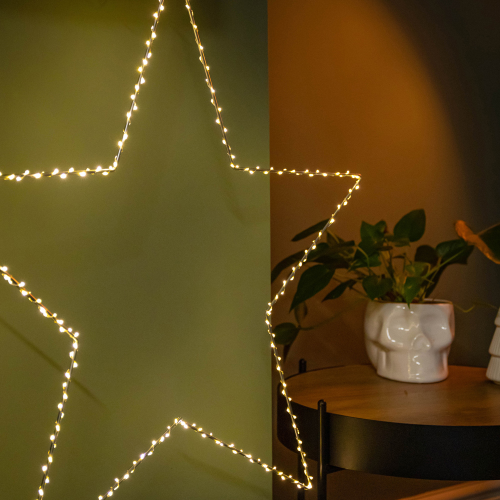 Samuel Alexander Warm White LED Light up Dewdrop Christmas 2D Star 70cm Image 2
