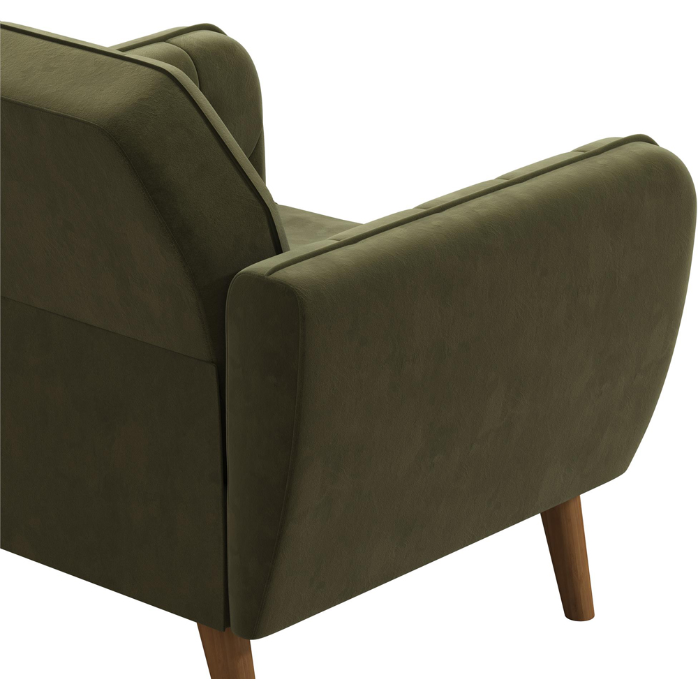 Novogratz Green Velvet Teresa Memory Foam Accent Chair Image 5