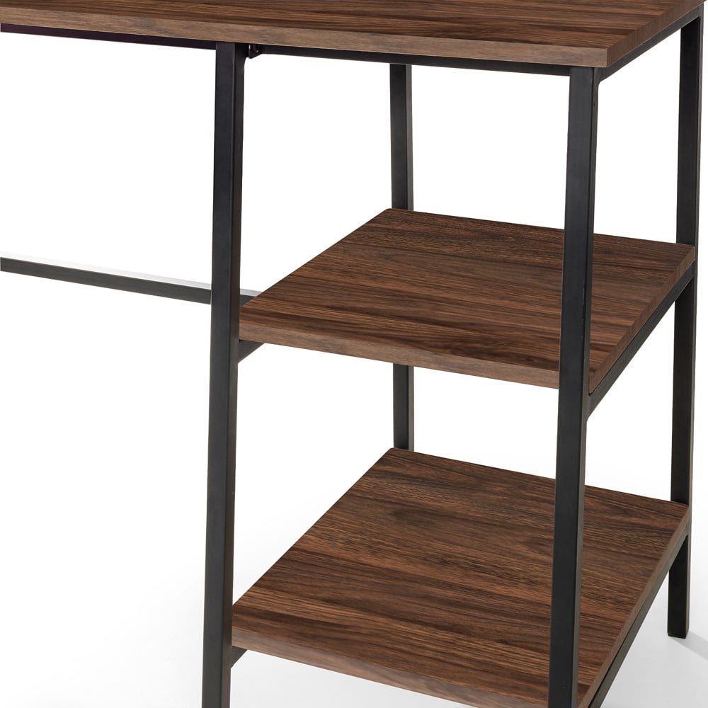 Julian Bowen Tribeca 2 Shelves Walnut Desk Image 6