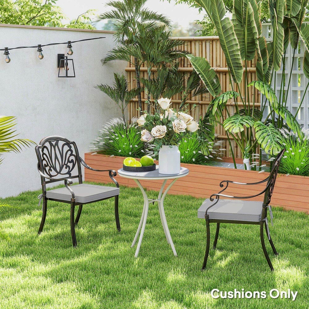 Outsunny Light Grey Garden Chair Cushion 45 x 45cm Image 5