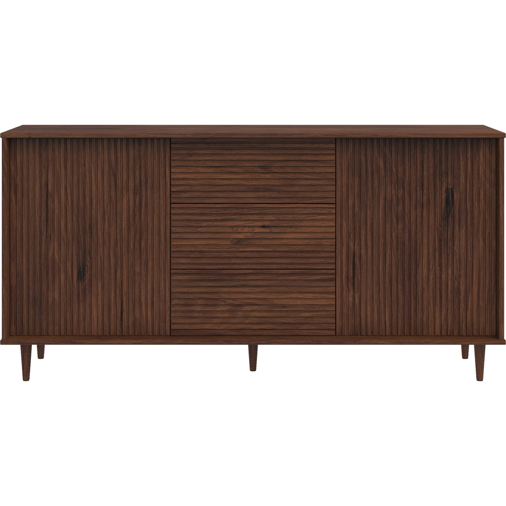 Loft24 Jerzy 2 Door 3 Drawer Brown Sideboard Image 3