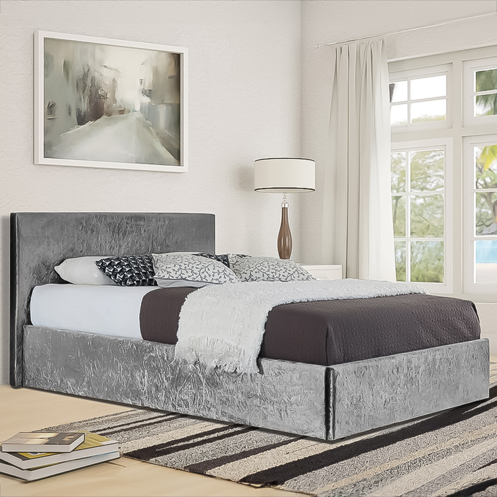 Crushed velvet ottoman wilko discount