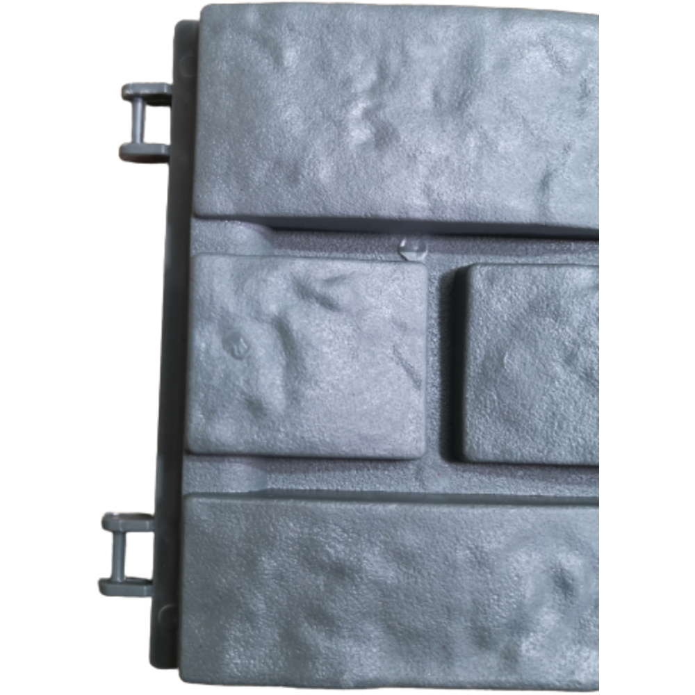 Samuel Alexander 4 Piece Grey Brick Effect Garden Edging Decorative Border Image 4