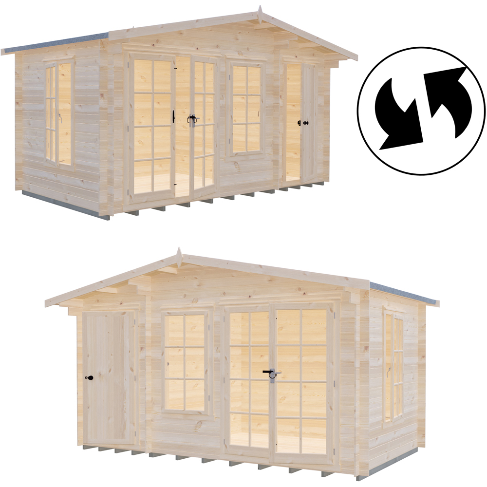 Shire Bourne 14 x 6ft Dual-Purpose Apex Garden Log Cabin with Integral Storage Image 6