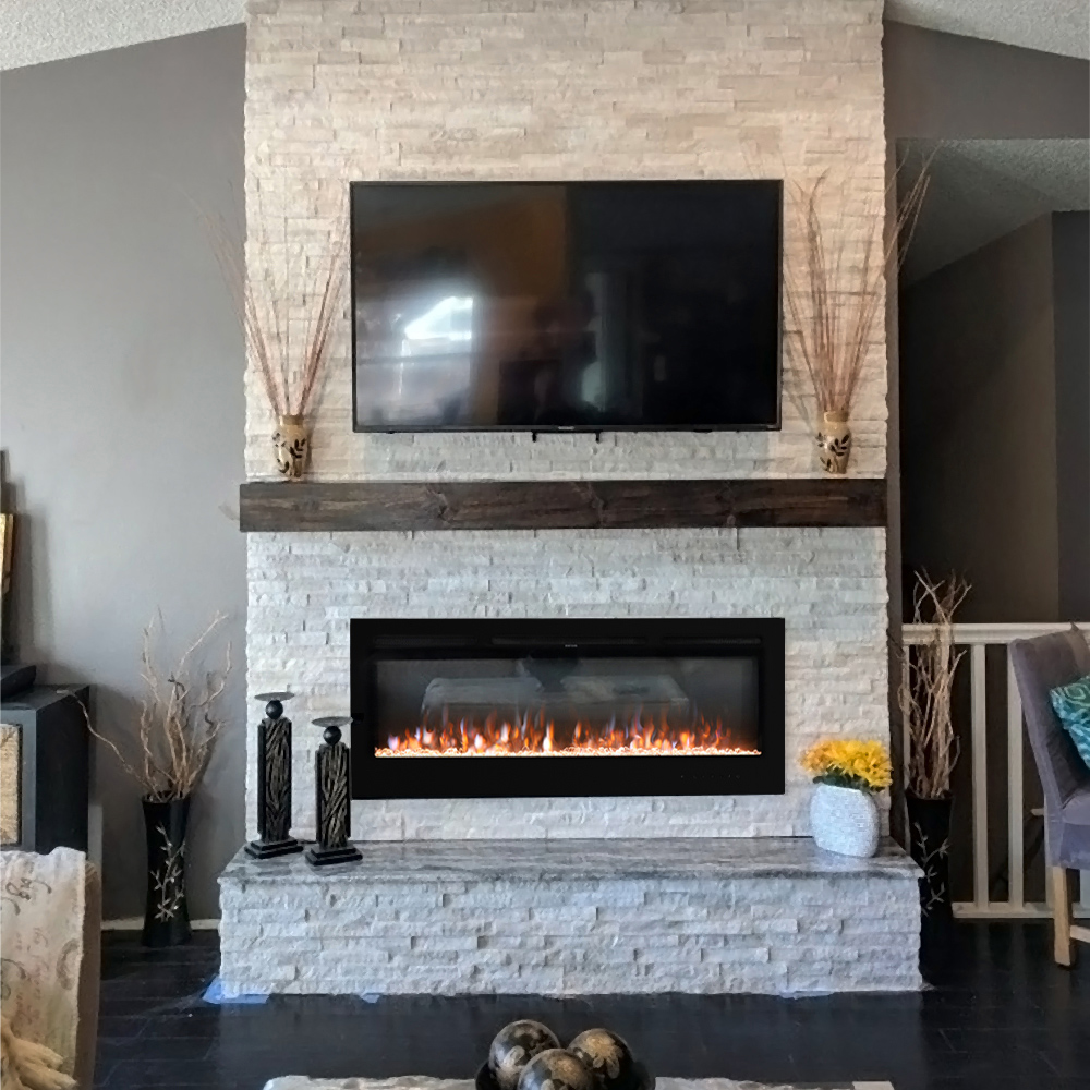 Living and Home Wall Mounted or Recessed Electric Fireplace Image 7