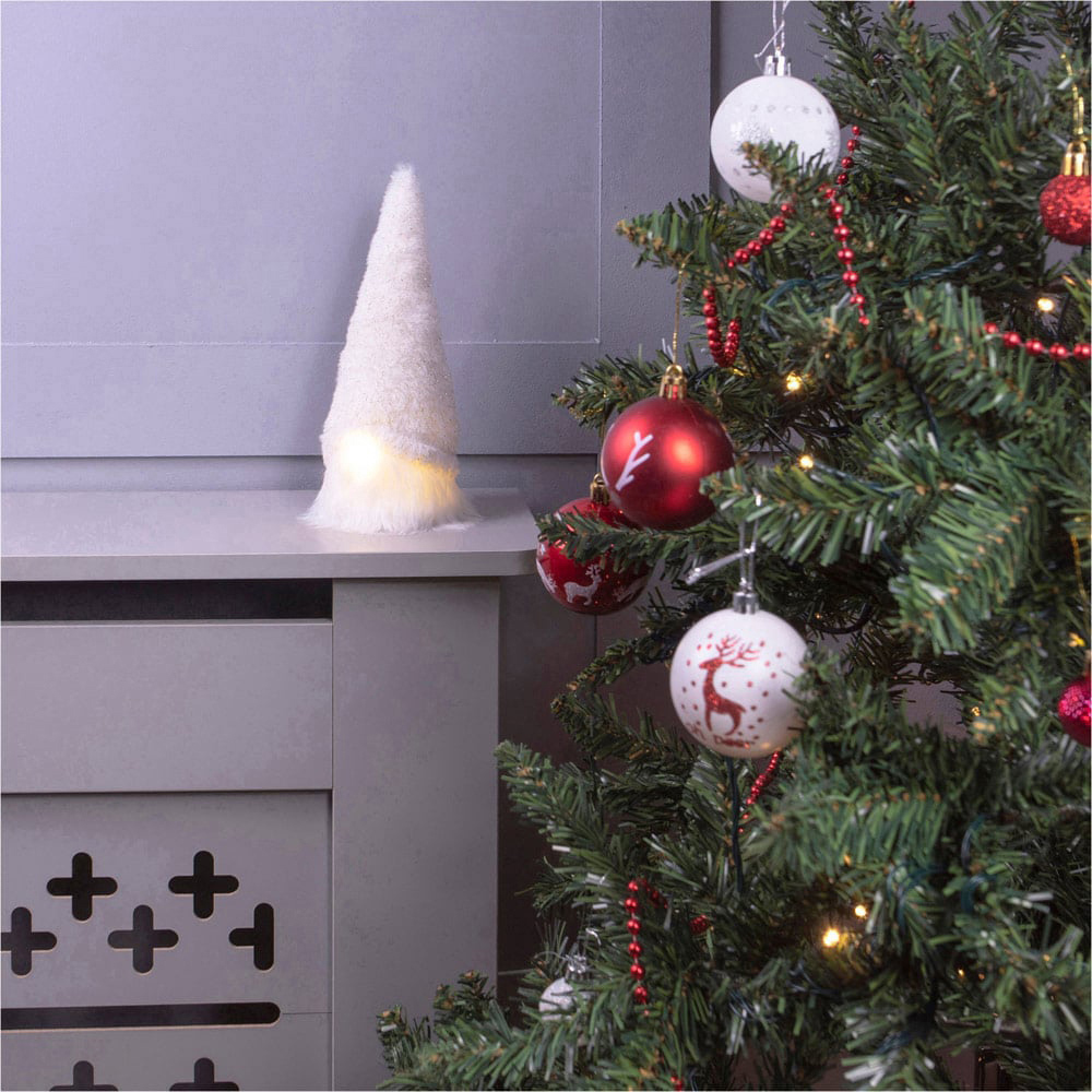 St Helens White Light Up Gonk Christmas Decoration 22.5cm Image 3