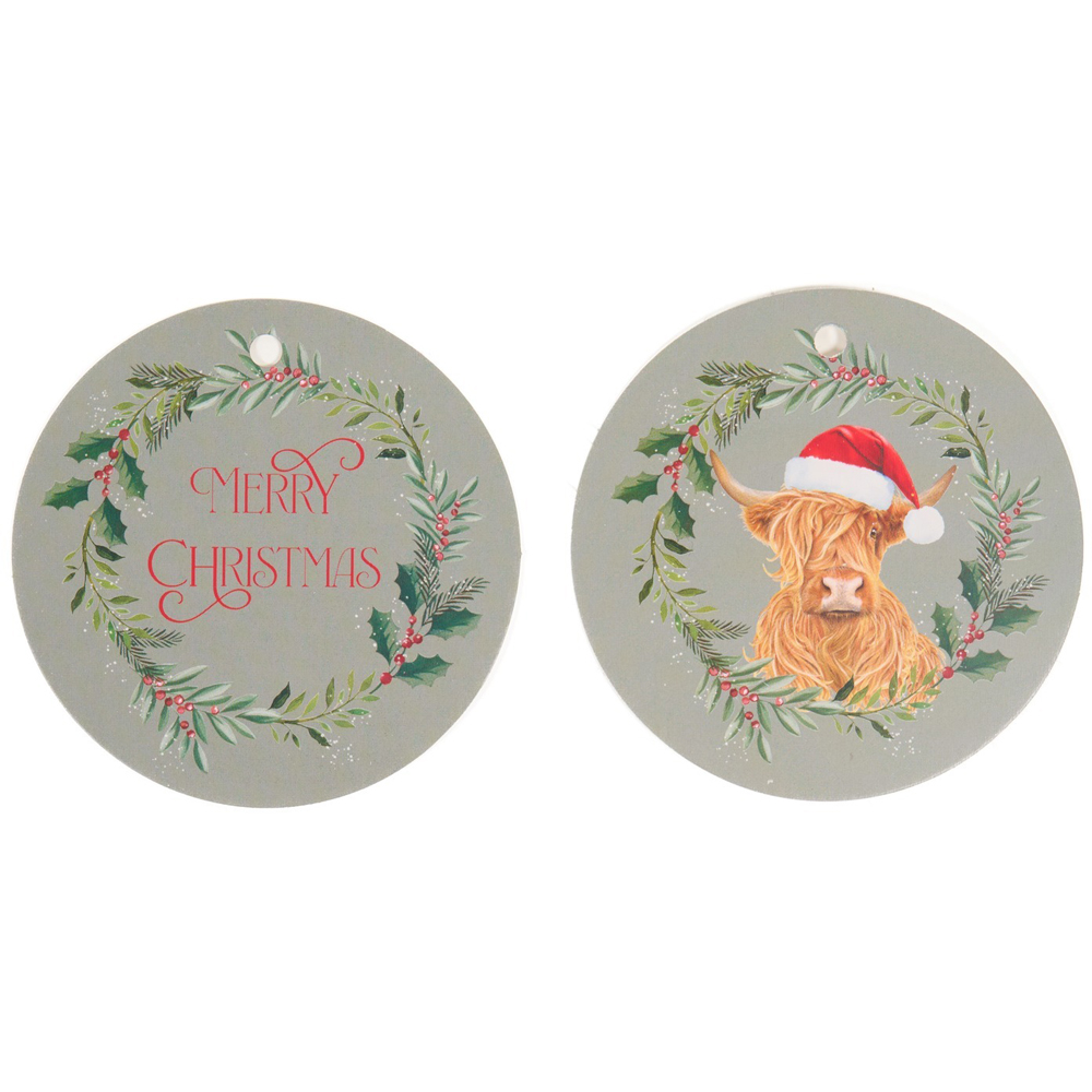 Pack of 12 Highland Cow Design Gift Tags Image 6