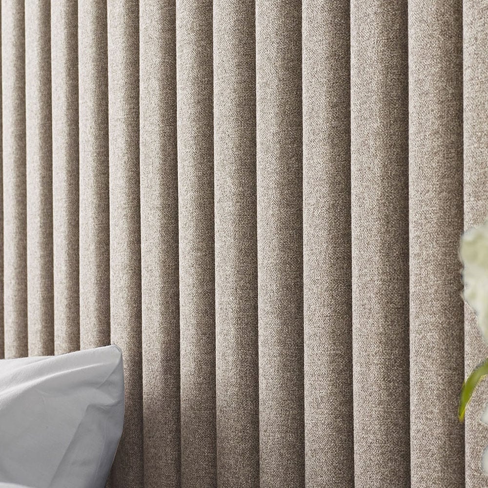 Aspire Furniture Catherine Lansfield Soho Super King Natural Saxon Twill Headboard Image 4