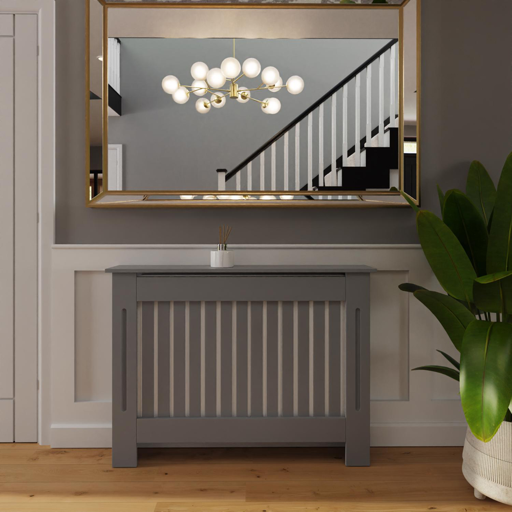 FWStyle Grey Vertical Slat MDF Radiator Cover Medium Image 5