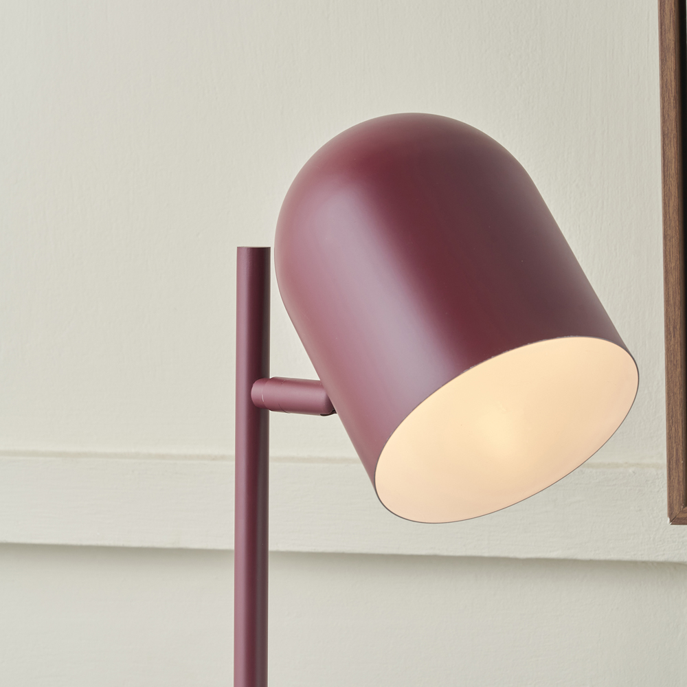 Pacific Lifestyle Finn Mulberry Metal Cloche Headed Table Lamp Image 3
