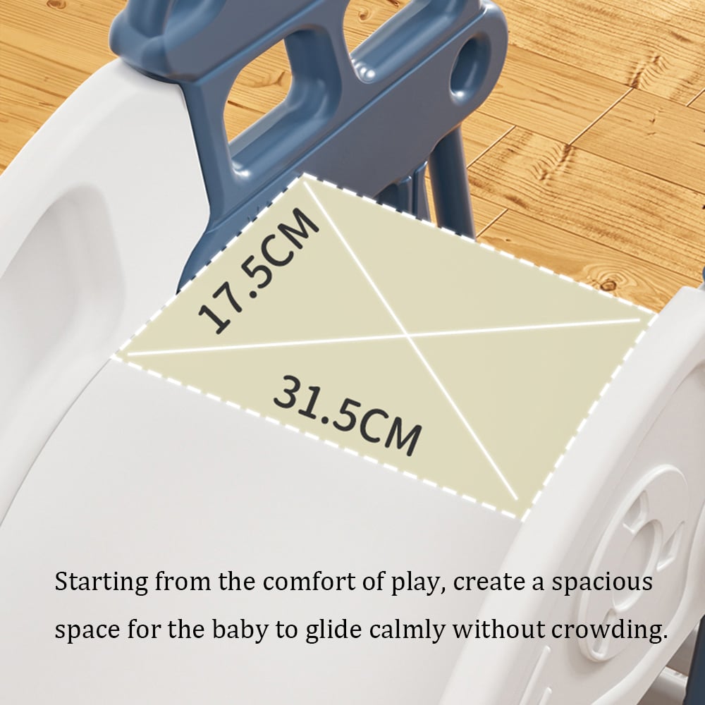 Living and Home Blue 3 in 1 Toddler Plastic Swing Slide and Climber Playset Image 3