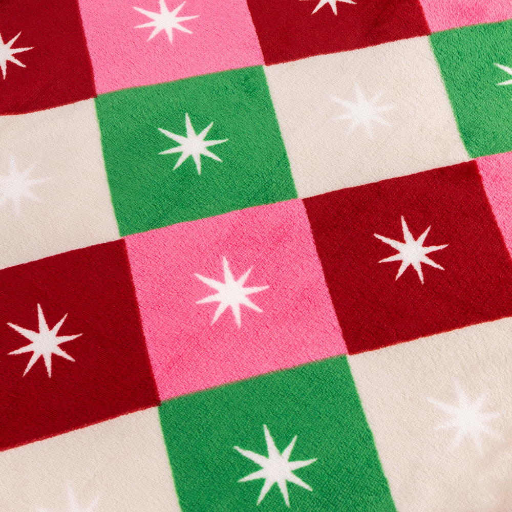 Furn Multicolour Star Sherpa Fleece Reversible Throw 140 x 180cm Image 4