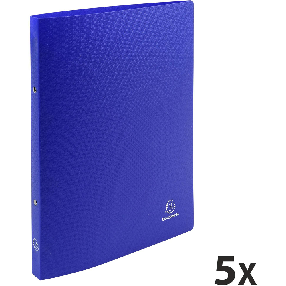 Exacompta Opak A4 Dark Blue 2R Ring Binder 15mm 25 Pack Image 3