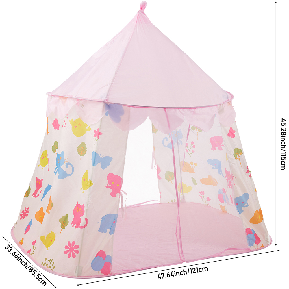 Tommy Toys Kids Pink Animal Themed Foldable Castle Play Tent Image 5