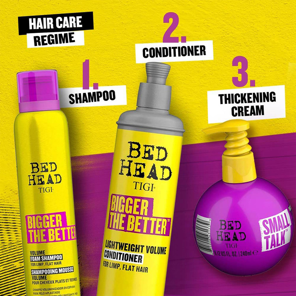 TIGI BedHead Small Talk Thickifier Energiser Stylizer Hair Volume Cream 240ml 3 Pack Image 5