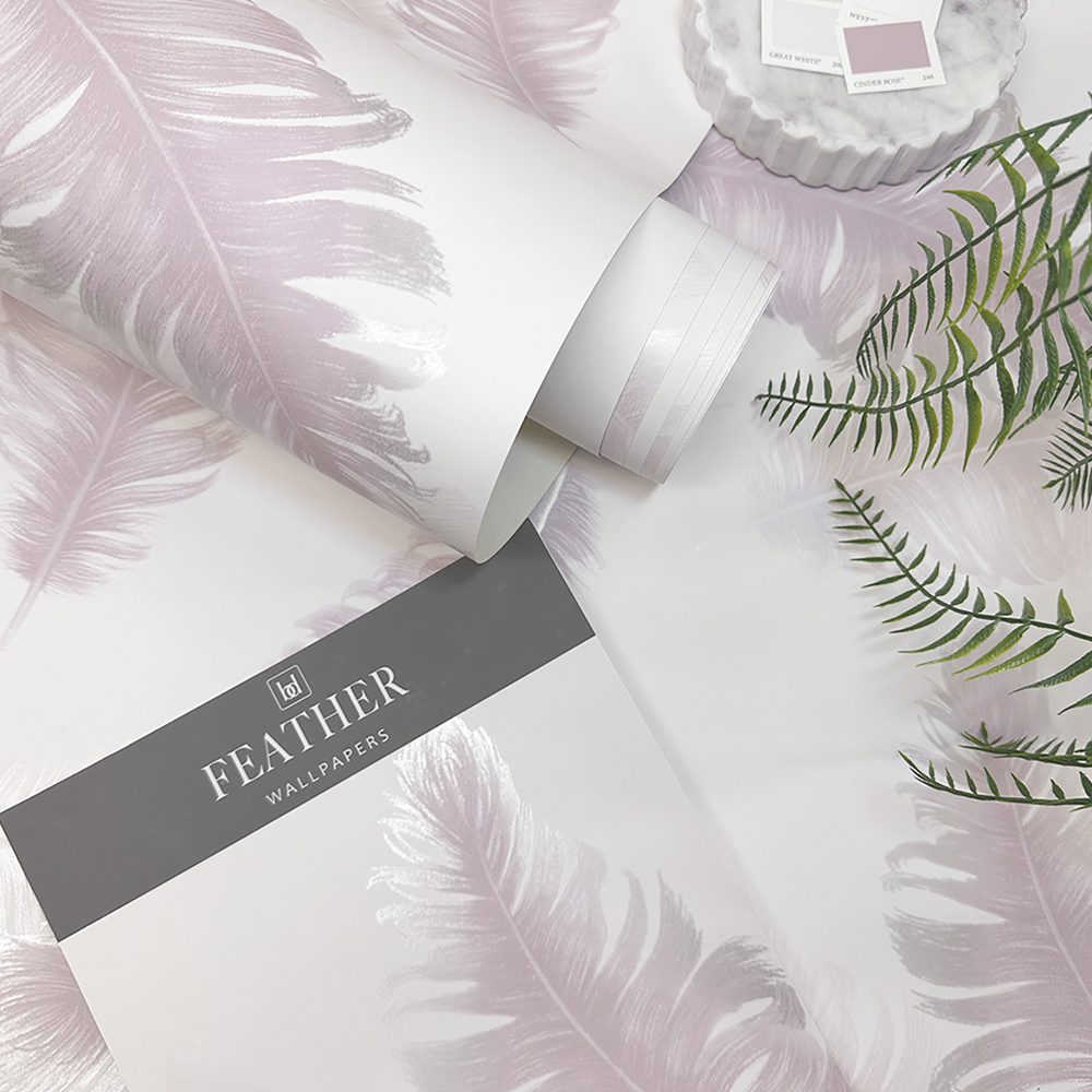 Belgravia Decor Feather Pink Wallpaper Image 3