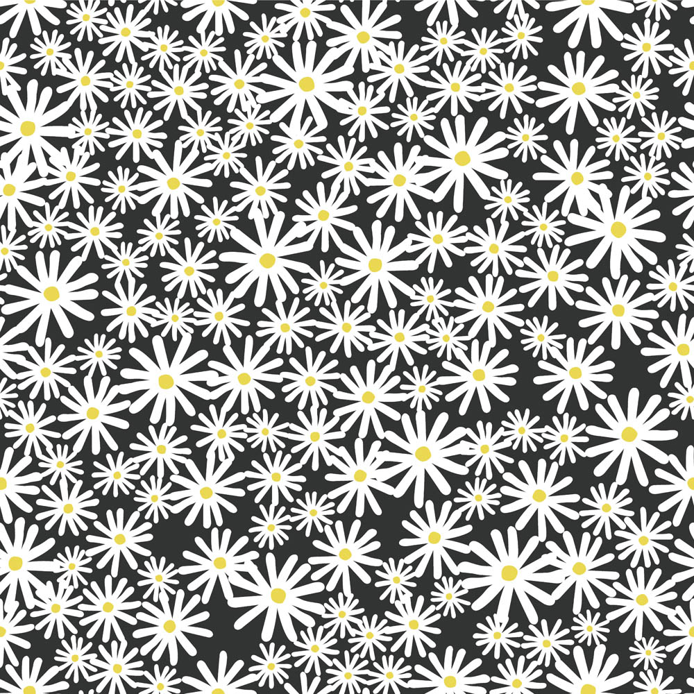 Skinny Dip Daisy Black Wallpaper Image 1