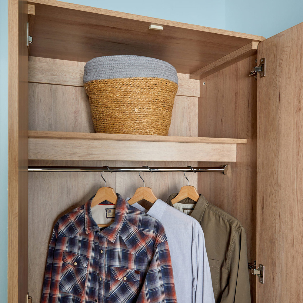 Home Source 2 Door 2 Drawer Rustic Effect Wardrobe Image 6