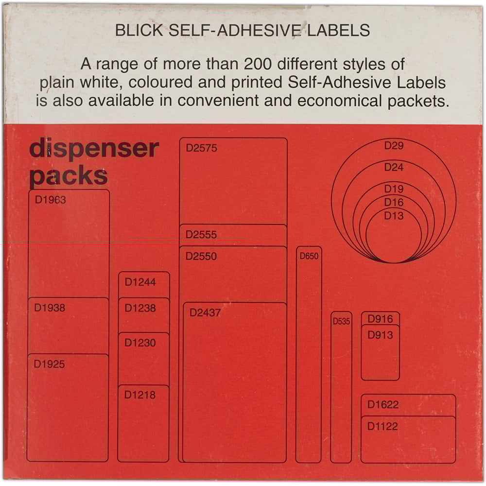Blick White Rectangular Self Adhesive Label in Dispenser 25 x 75mm 320 Pack Image 3
