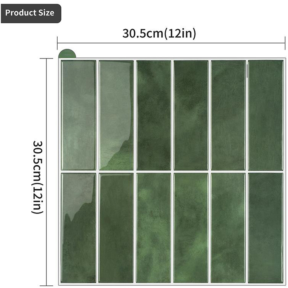Peel and Stick Wall Tile Set Emerald Image 2
