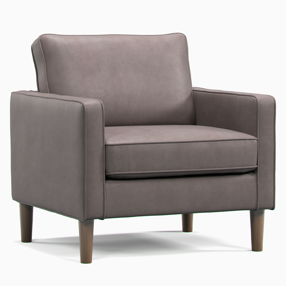 Bexhill 4 Seater Grey Faux Leather Sofa Suite Image 4