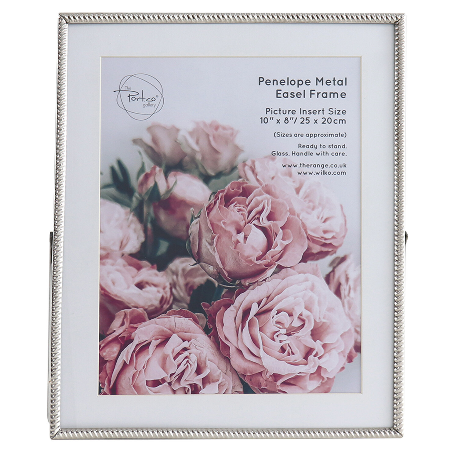 Penelope Metal Easel Frame - Silver / 10 x 8in Image 1