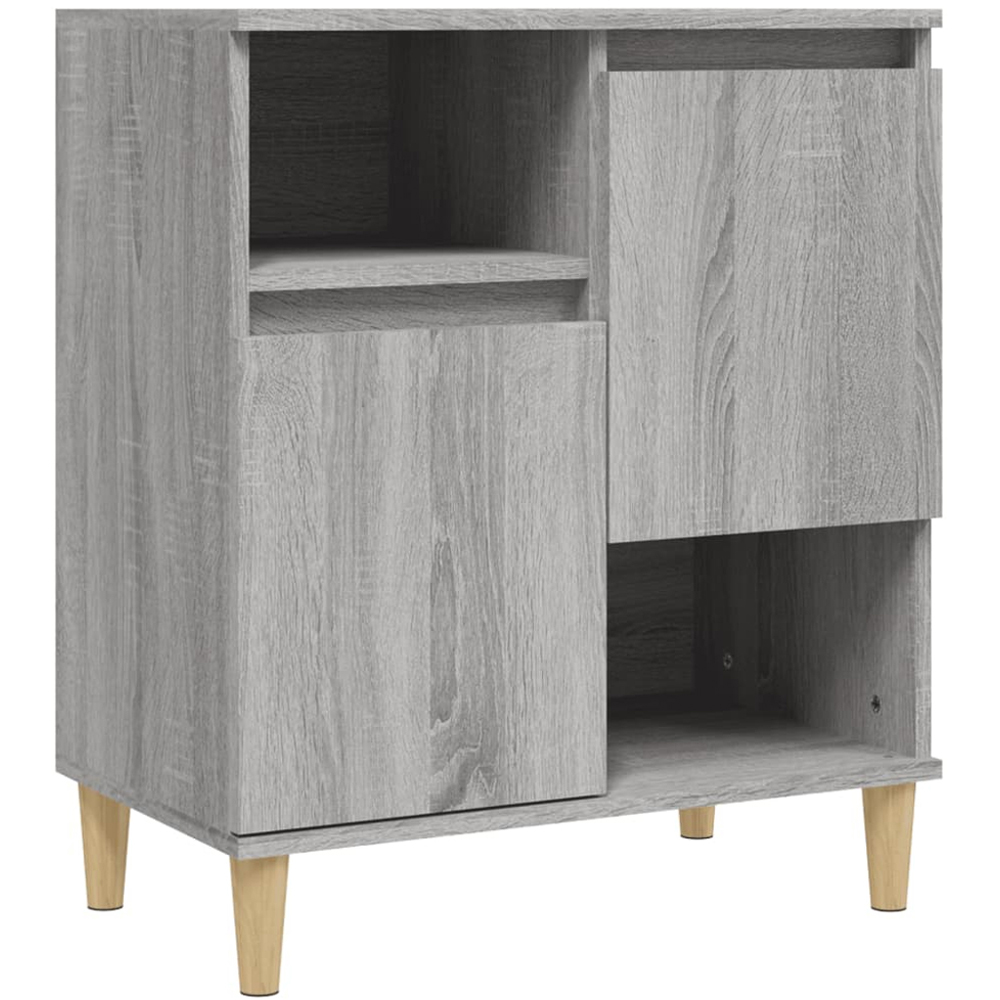 vidaXL 2 Door 2 Shelf Grey Sonoma Wooden Sideboard Image 2