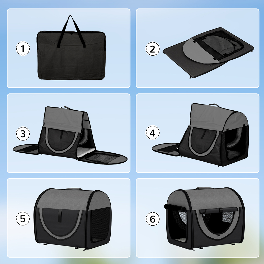 PawHut Folding Fabric Pet Travel Carrier Cage Image 3