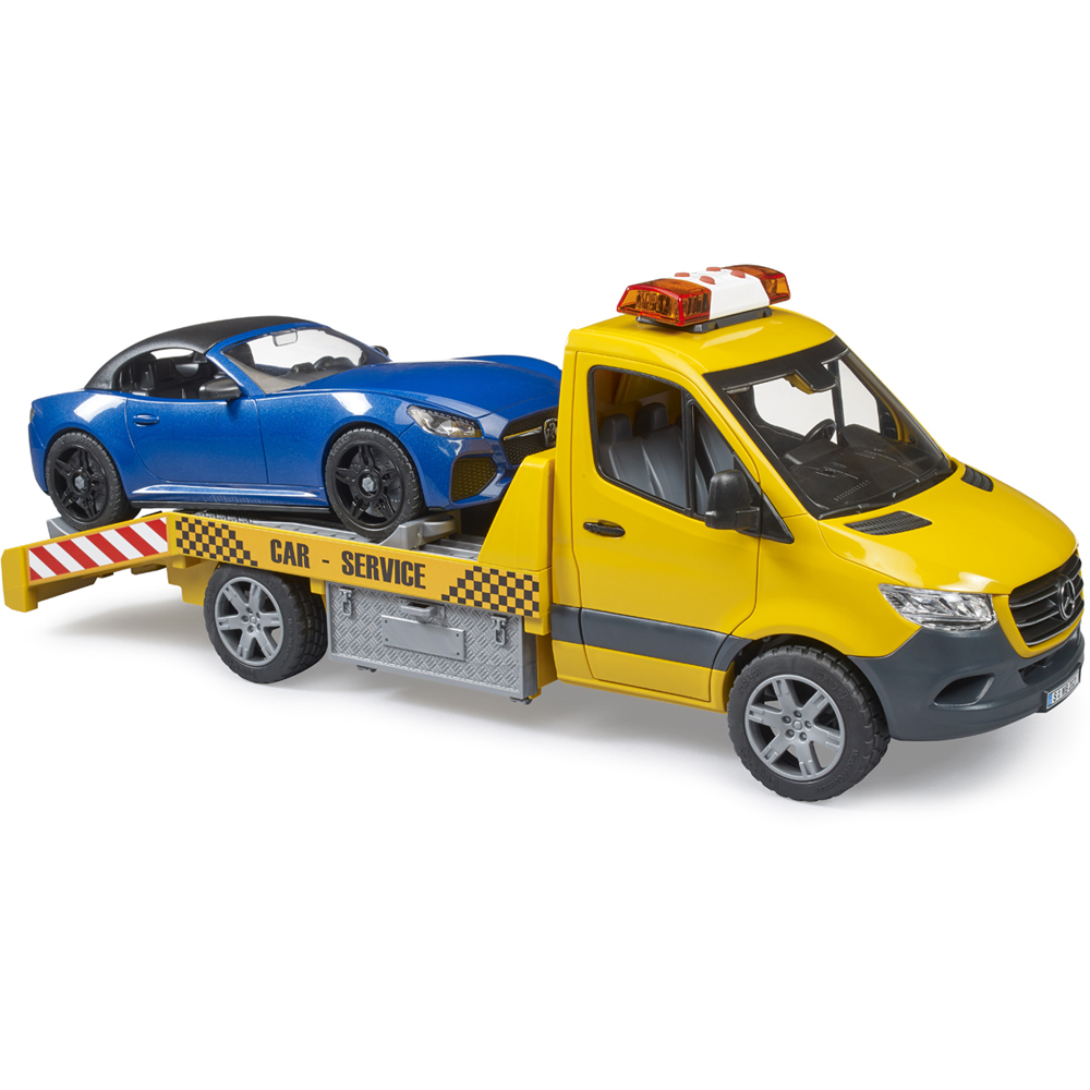 Bruder Mercedes-Benz Light and Sound Sprinter Transporter with Blue Roadster Image 2