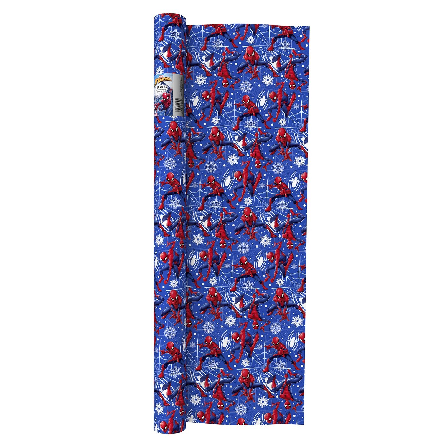 4m Spiderman Wrapping Paper - Blue Image 1