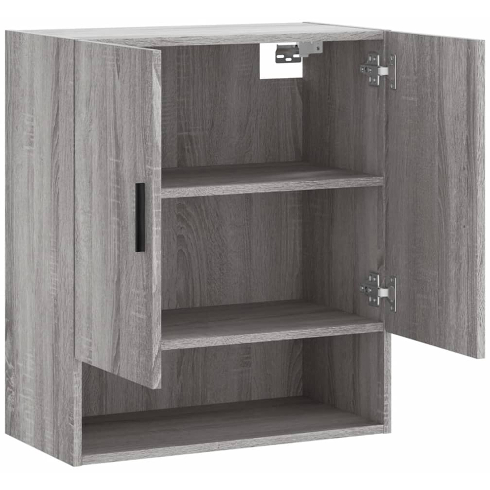 vidaXL 2 Door Single Shelf Grey Sonoma Oak Wall Cabinet Image 6